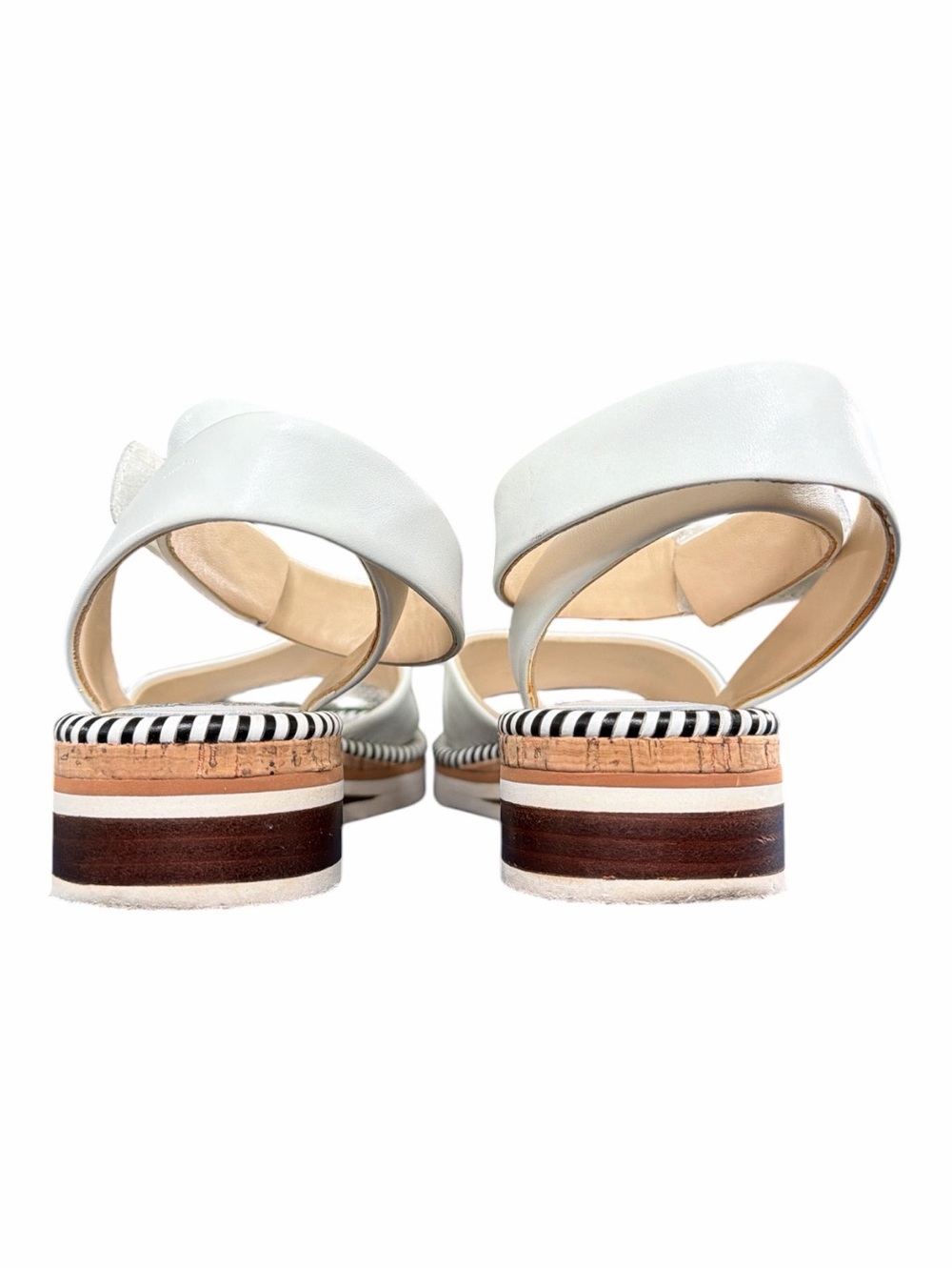 Vince Camuto |White Leather Platform Sandals |Size 7M |Resort Summer - Picture 5 of 11